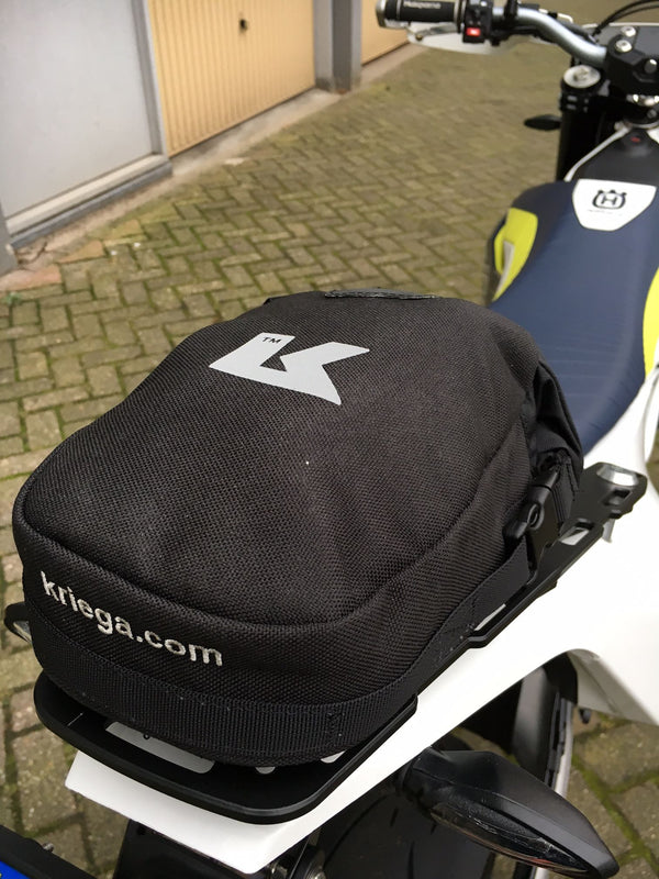 Husqvarna 701 Luggage rack and Kriega Rally pack Perunmoto