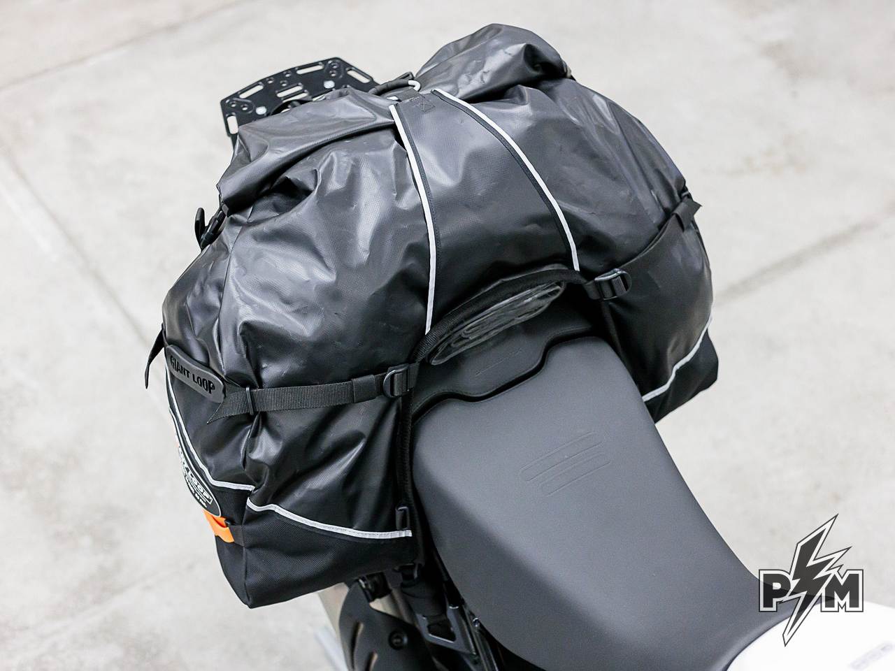 Perun moto Ducati Desertx Top luggage rack, Side carriers & Tie-down brackets with Giant Loop Great Basin