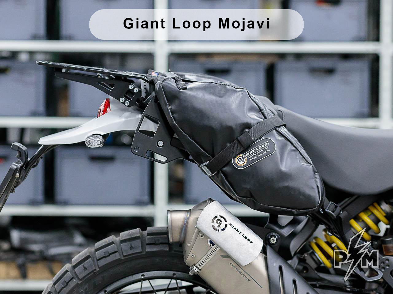 Perun moto Ducati DesertX Top luggage rack Giant Loop Mojavi