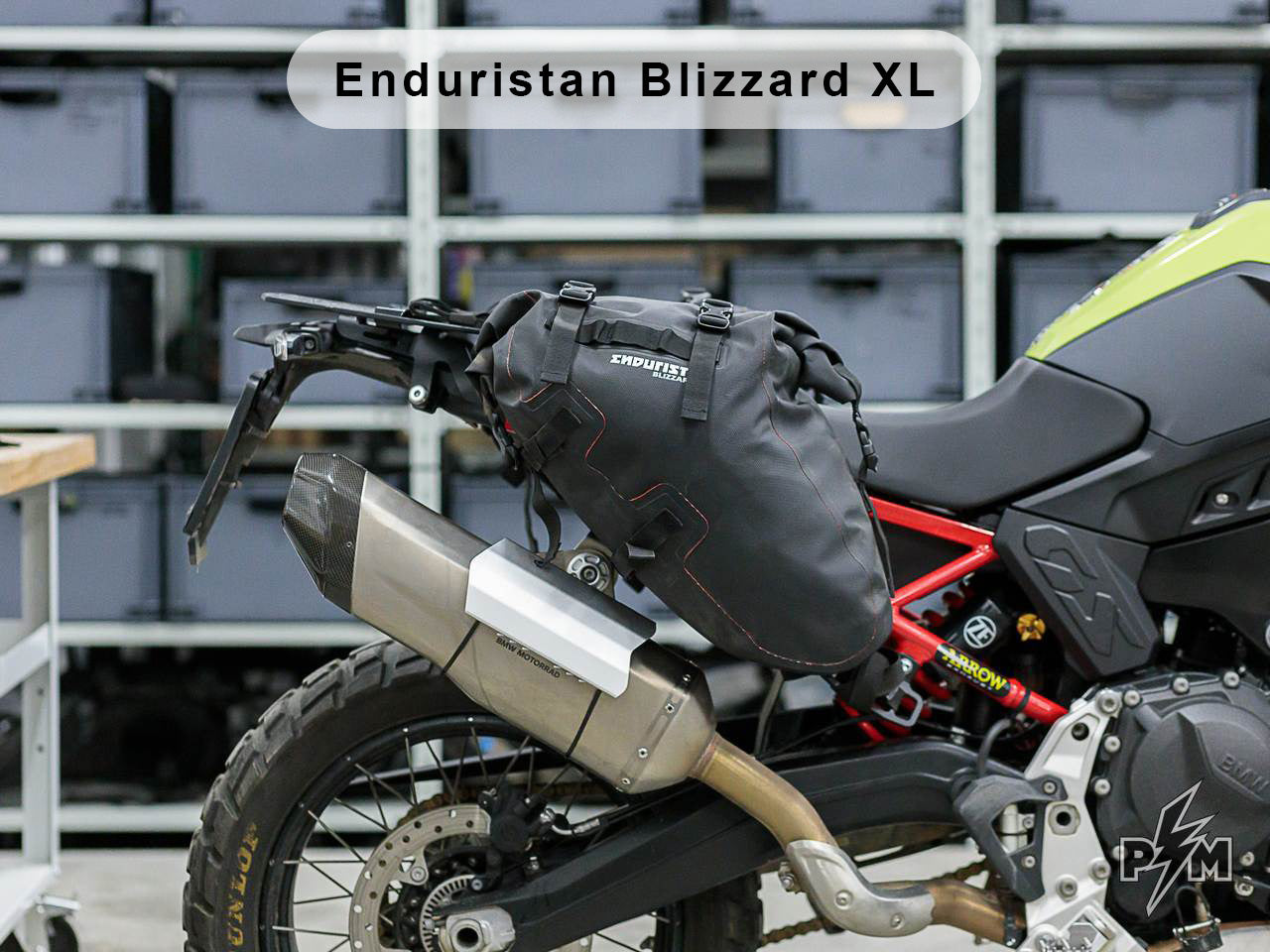 Perun moto BMW F900GS Top luggage rack - Enduristan Blizzard XL